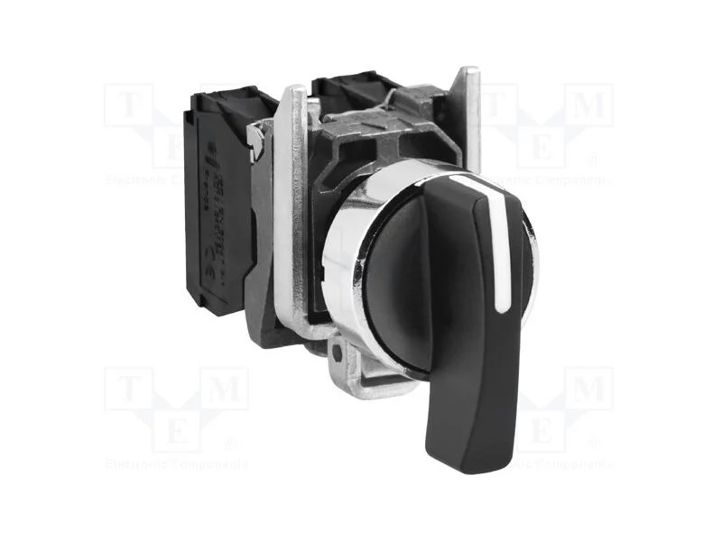 Interruptor: Giratório, 22mm, No X2, Preto, Não Disp, 3a/240vac