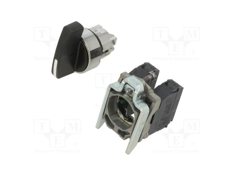 Interruptor: Giratório, 22mm, No X2, Preto, Não Disp, 3a/240vac