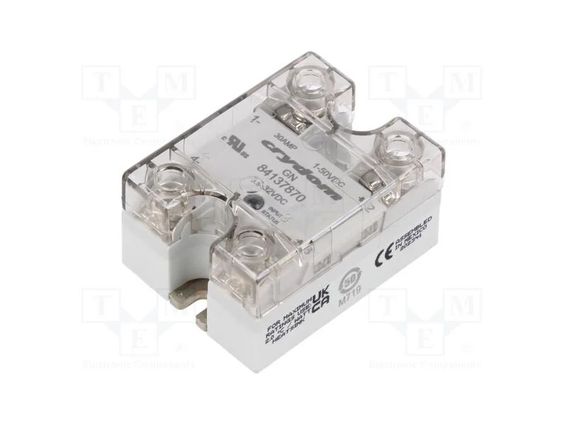 Relé: Semicondutores, 30a, 1÷50vdc, Versão: 1-Fásico