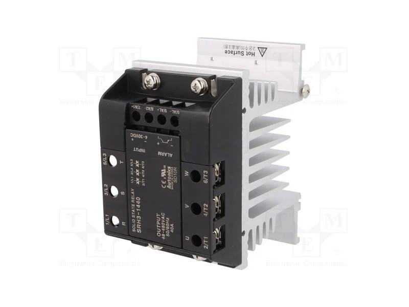 Relé: semicondutores, 40A, Ucom: 48÷480VAC, 3-fás.