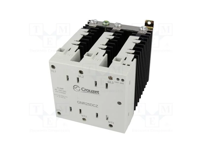 Relé: semicondutores, 25A, Ucom: 48÷600VAC, 3-fás.