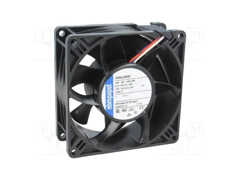 Ventilador: DC, transversal, 24VDC, 92x92x38mm, 2.