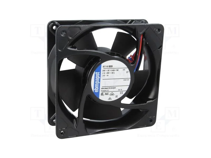 Ventilador: DC, transversal, 24VDC, 119x119x38mm,.