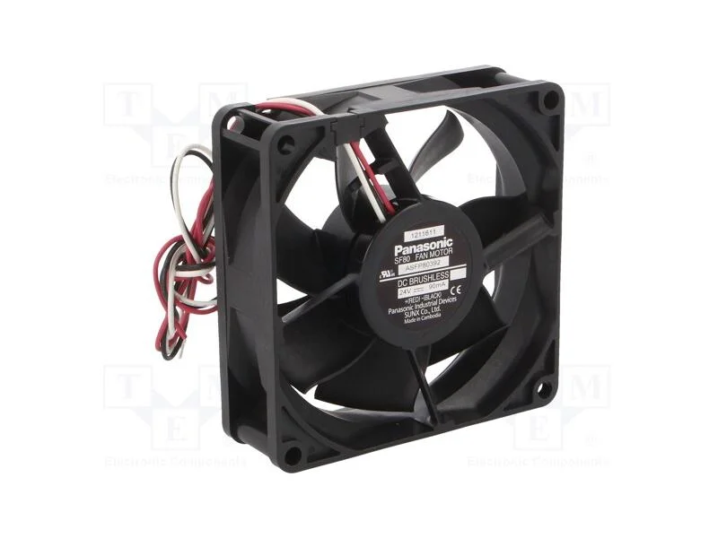Ventilador: DC, transversal, 24VDC, 80x80x25mm, 7.