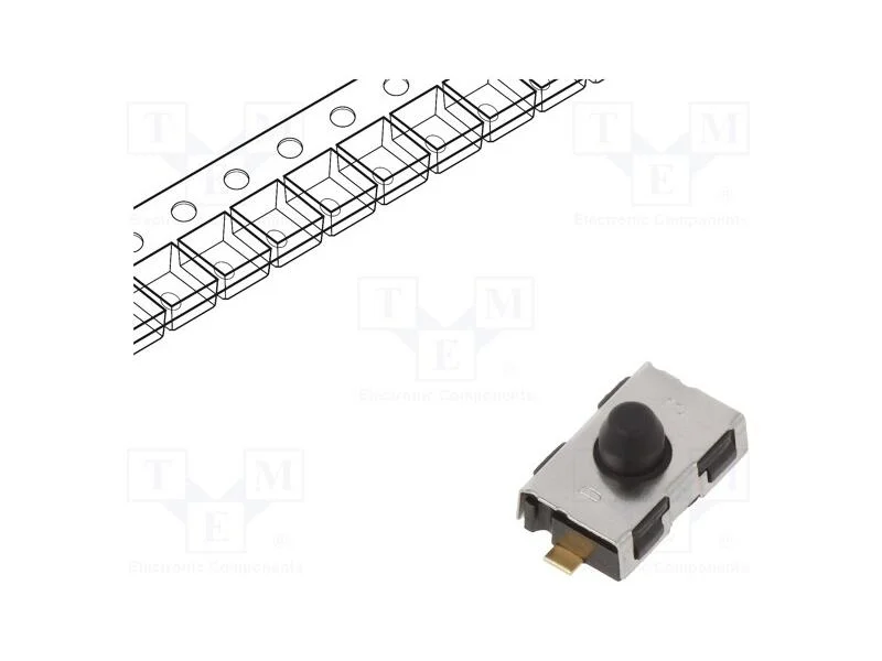 Microinterruptor TACT, SPST-NC, Pos: 2, 0,01A/32V.
