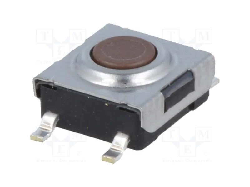 Microinterruptor TACT, SPST, Pos: 2, 0,05A/24VDC,.