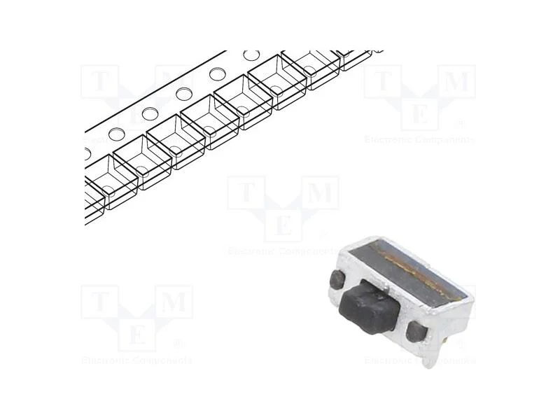 Microinterruptor Tact, Spst-No, Pos: 2, 0,02a/12vdc, Tht, 1,6n