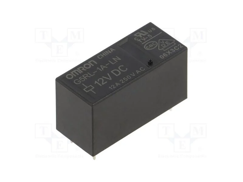 Relé: Eletromagnético, Spst-No, Ubobina: 12vdc, 12a/250vac, Pcb