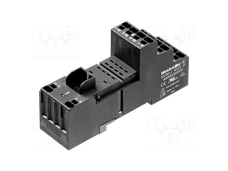 Base, PIN: 14, 6A, 240VAC, H: 48mm, W: 28mm, para.