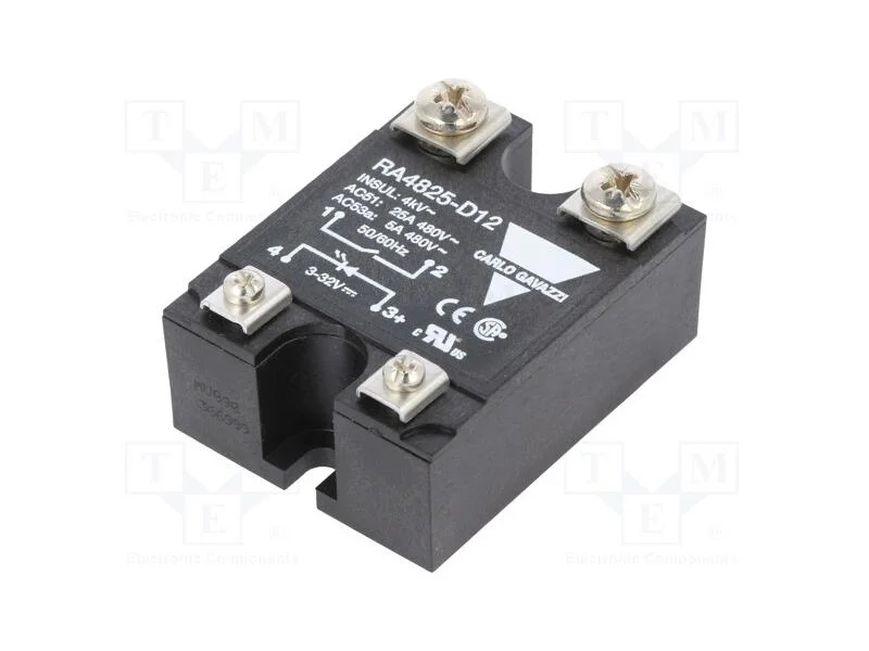 Relé: Semicondutores, Ucoma: 3÷32vdc, 25a, 42÷530vac, -20÷70c