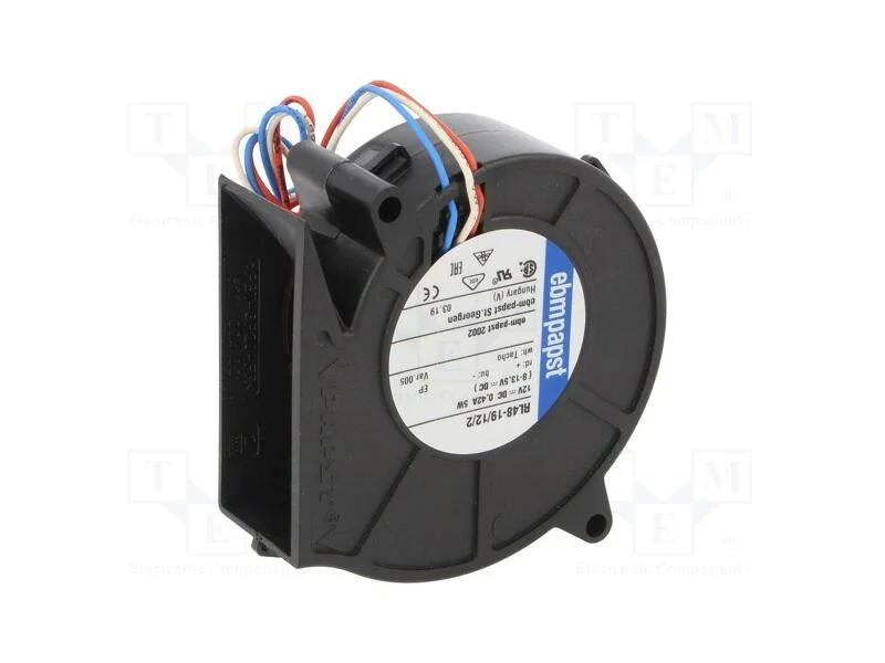 Ventilador: Dc, Blower, 12vdc, 75x75x27mm, 28m3/H, 51dba, Esférico