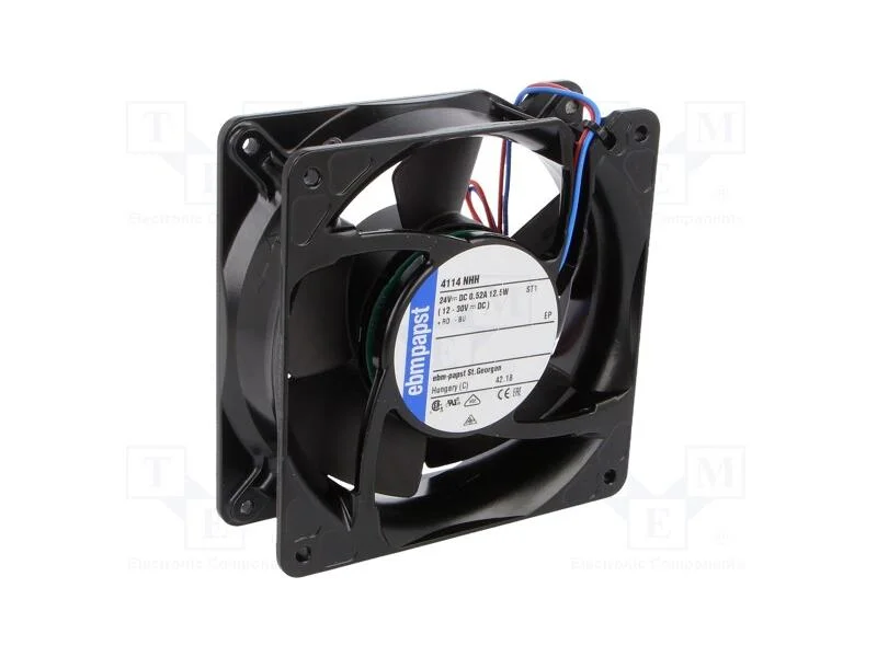 Ventilador: DC, transversal, 24VDC, 119x119x38mm,.