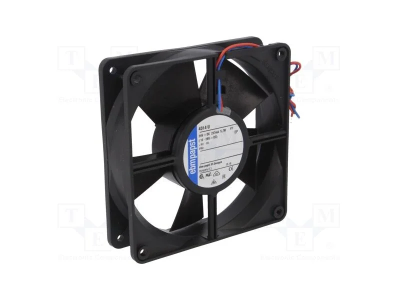 Ventilador: DC, transversal, 24VDC, 119x119x32mm,.
