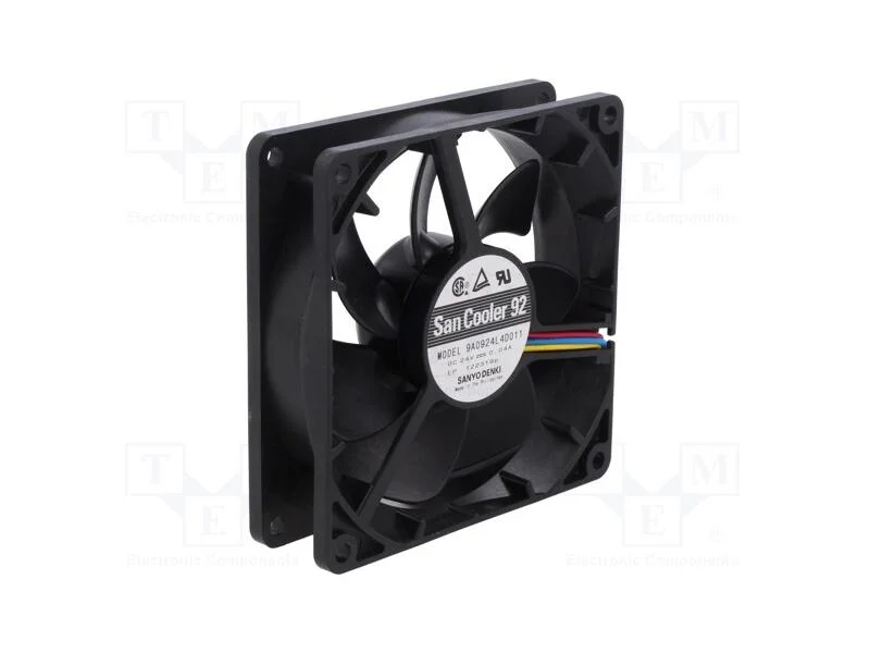 Ventilador: DC, transversal, 24VDC, 92x92x25mm, 4.
