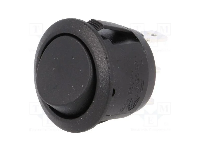 ROCKER, SPDT, Pos: 2, ON-ON, 10A/250VAC, preto, n.