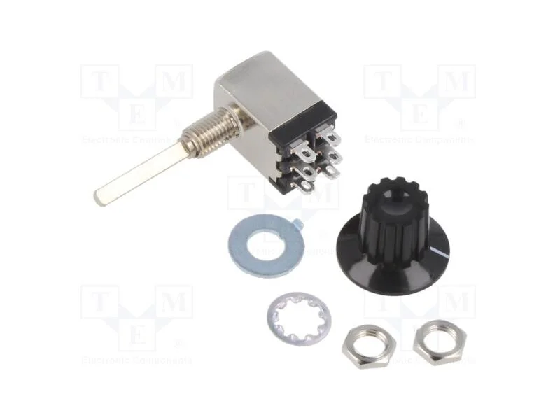 Interruptor: Giratório, Pos: 2, Dpdt, 10a/125vac, 4a/30vdc, Painel