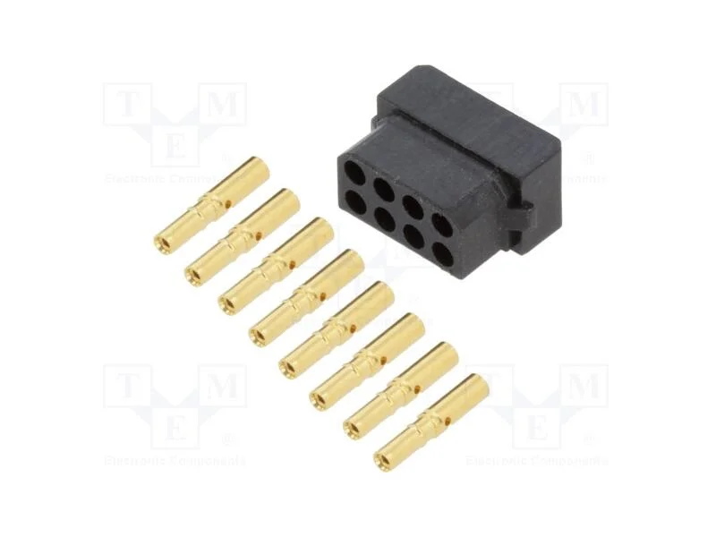 Ficha, Fio-Fio/Placa, Fêmea, Datamate L-Tek, 2mm, Pin: 8, Cerrar