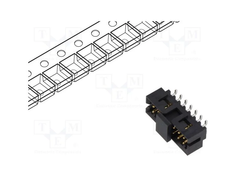 Tomada, Placa- Fio/Placa, Milli-Grid, 2mm, para Pcb