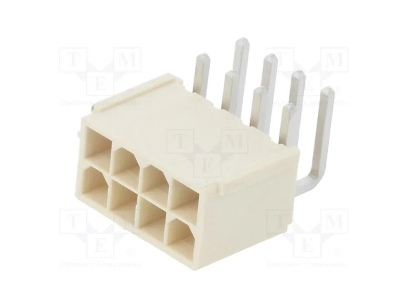 Tomada, fio-placa, macho, Mini-Fit Jr, 4,2mm, PIN.