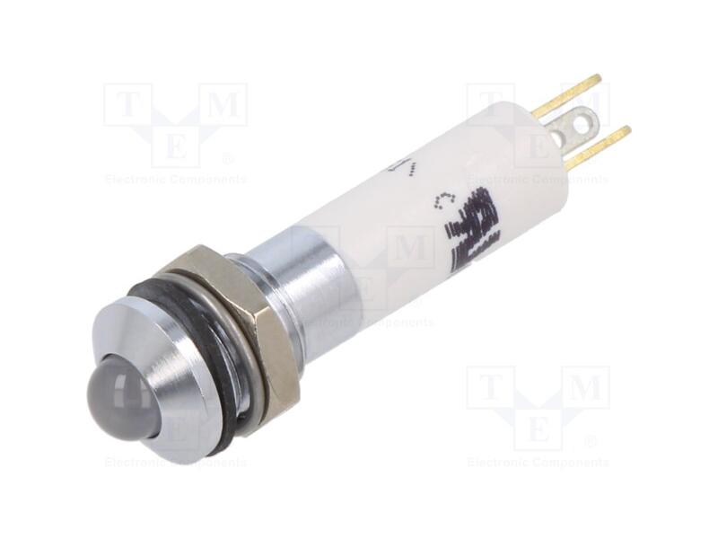Luz indicadora: LED, 24VDC, 9mm