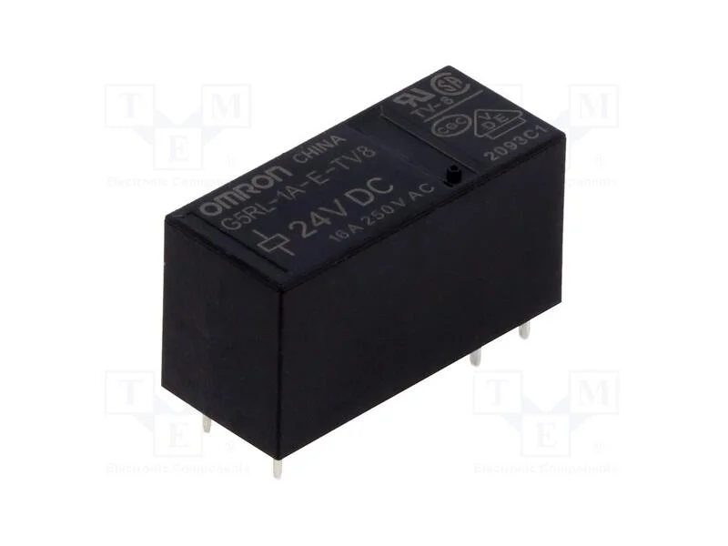 Relé: Eletromagnético, Spst-No, Ubobina: 24vdc, 16a/250vac, Pcb