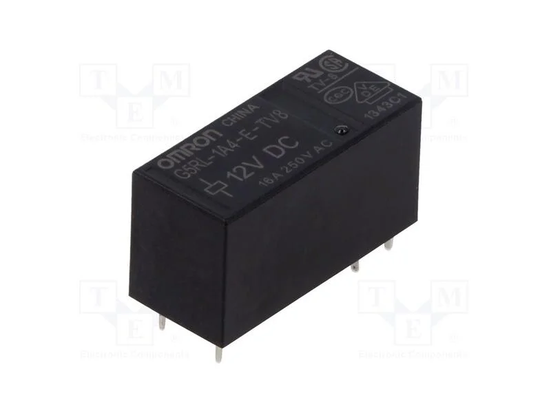 Relé: Eletromagnético, Spst-No, Ubobina: 12vdc, 16a/250vac, Pcb