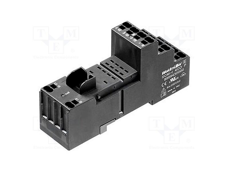 Base, PIN: 8, 12A, 240VAC, H: 48mm, W: 28mm, para.