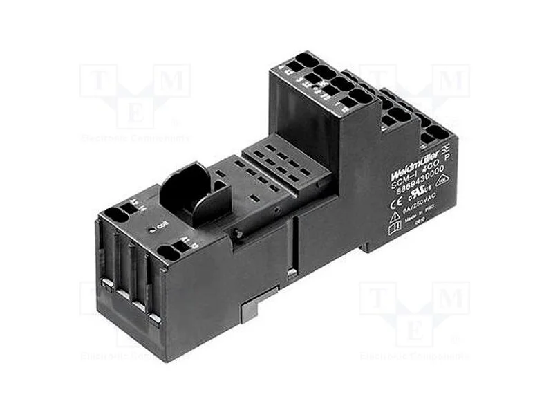 Base, PIN: 8, 12A, 240VAC, H: 48mm, W: 28mm, para.