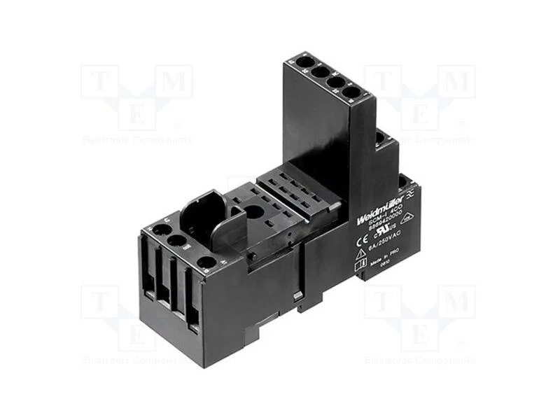 Base, PIN: 14, 6A, 240VAC, H: 61,5mm, W: 28mm, pa.