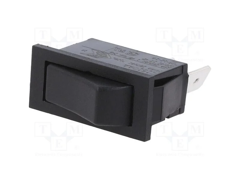 ROCKER, SPDT, Pos: 2, ON-ON, 16A/250VAC, Saí: con.