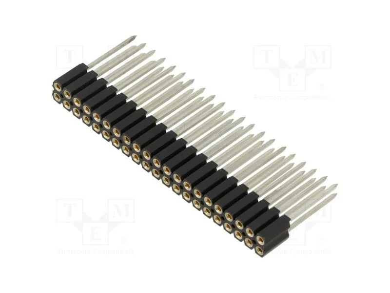 Tomada, pinos, fêmea, PIN: 42, simples, 2,54mm, T.