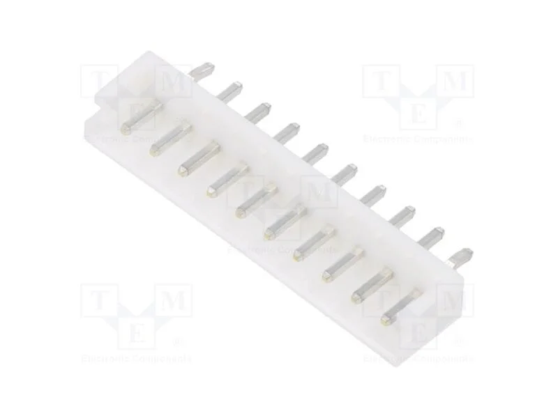 Tomada, fio-placa, macho, EH, 2,5mm, PIN: 10, THT.