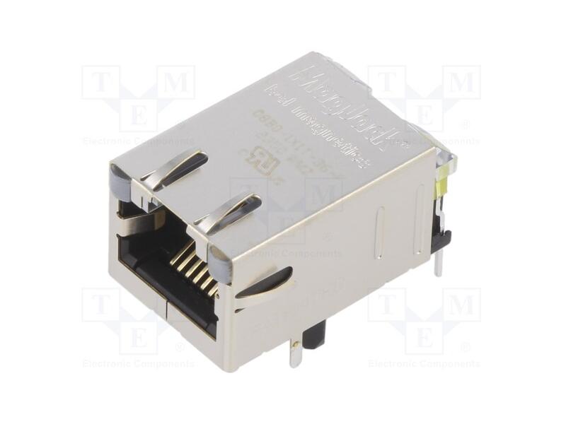 Tomada, RJ45, PIN: 8, blindadas,com díodo LED, Si.