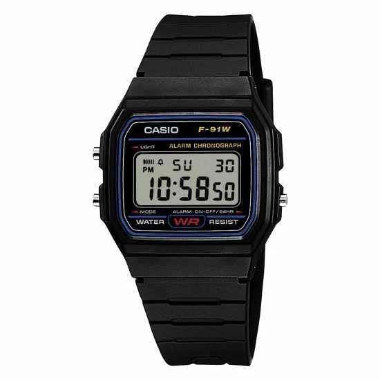 Relógio Casio Collection Masculino F-91W-1YEG