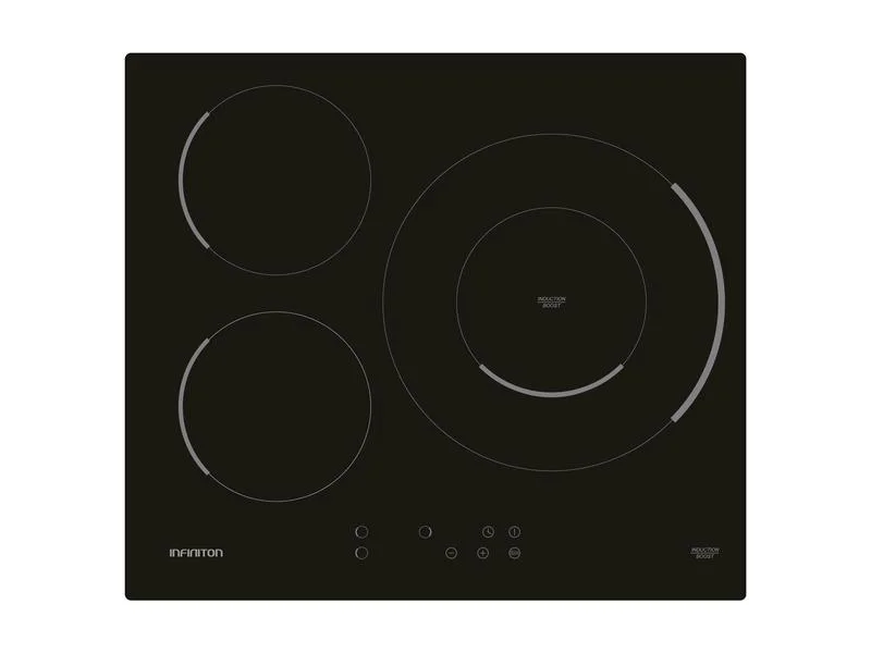 Placa de Indução Ind3bk8g32 3 Zonas 8000w Preto - Infiniton