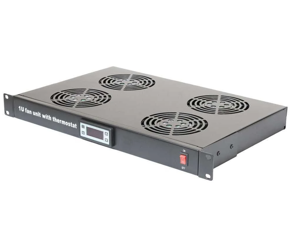 Unidad de 4 Ventiladores Y Term&oacute;stato para Rack 19