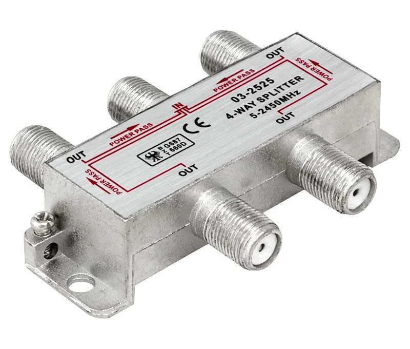 Divisor de Sinal (Splitter) 1 Entrada 4 Sa&iacute;das