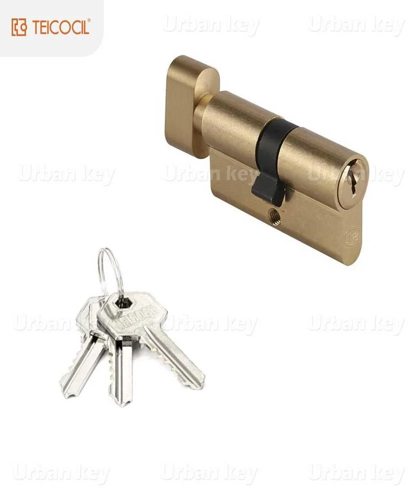 Cilindro Normal 27X27 Latao Polido Com Botao