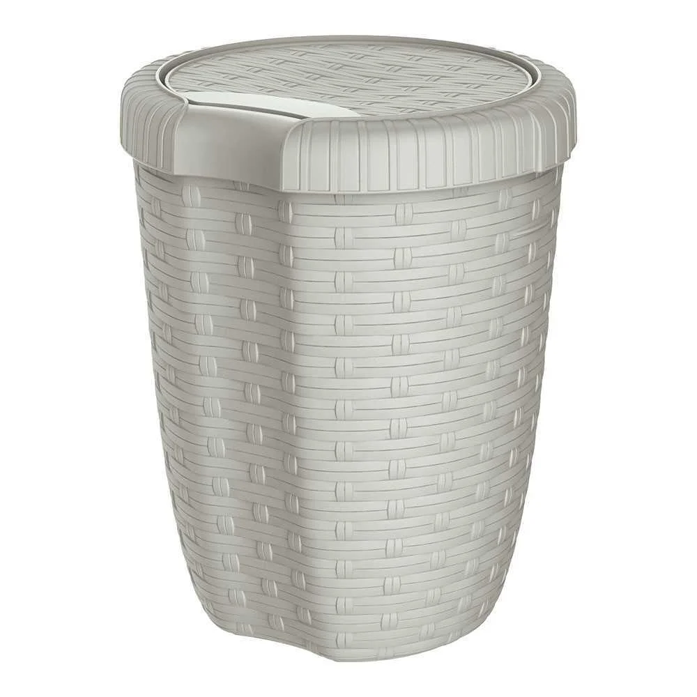 Balde com Tampa 8l Ø23x29cm (Altura) Cor Creme Im.