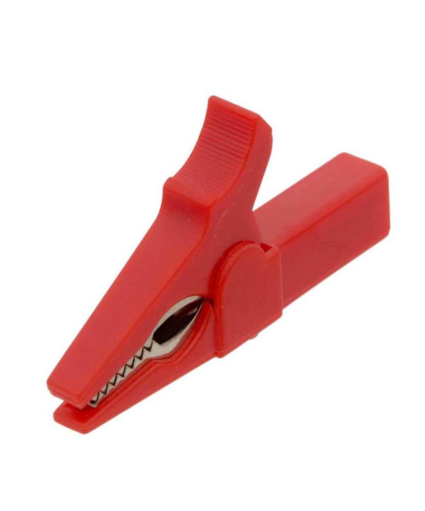 Pinza Cocodrilo Aislada 4mm. Roja