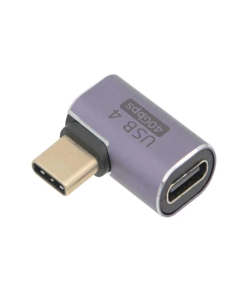 Adaptador de ângulo reto macho/fêmea Usb-C
