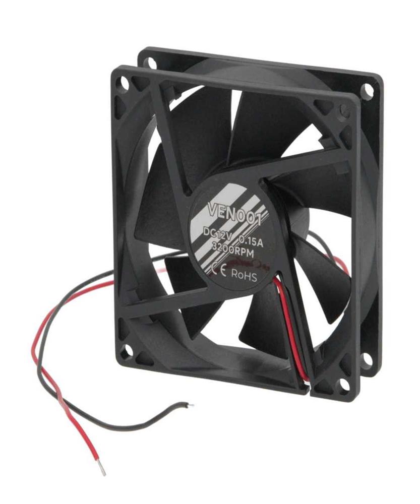 Ventilador de Plastico 80x80x25mm [12v/0.17a], Cojinete de Manguito