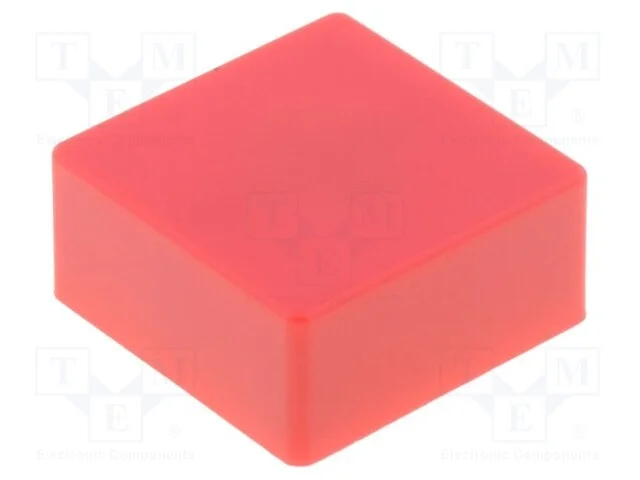 Tecla, apertado, 5,5mm, -25÷70C, quadrada, vermel.