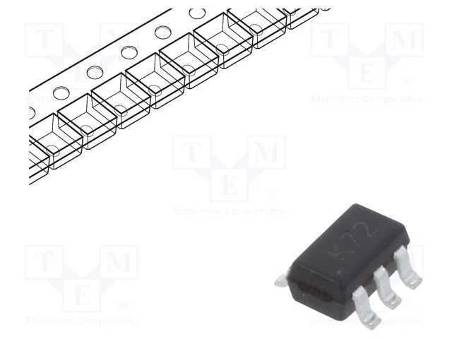 Trans&iacute;stor: N-Mosfet X2; Unipolar; 60v; 0,215a; 0,3w; Sot363