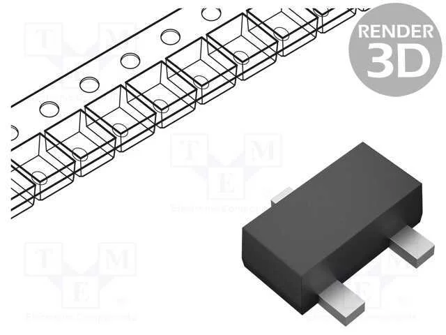 Trans&iacute;stor: N-Mosfet; Unipolar; 60v; 0,073a; Idm: 800ma; 0,2w