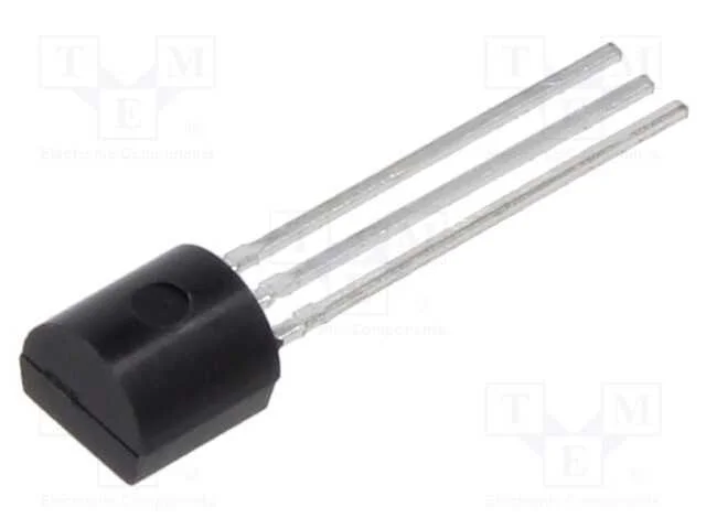 Transístor: PNP, bipolar, 65V, 0,1A, 500mW, TO92