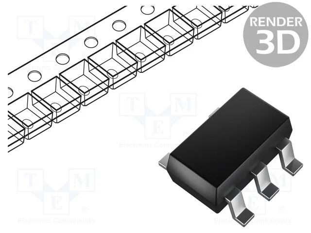 Ic: Pmic; Conversor Dc/Dc; Uent: 2,7÷14vdc; Usai: 3÷40vdc; 1a; Ch: 1
