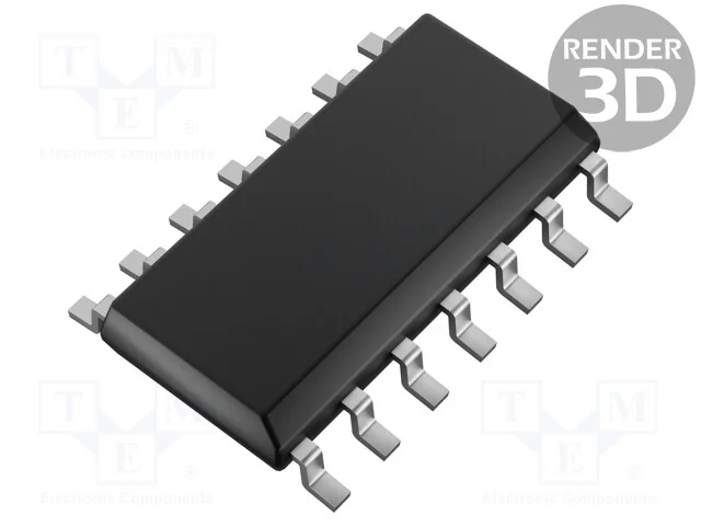Ic: Digital; Amort.,Não Invertível; Ch: 4; Cmos; Smd; So14; Hc