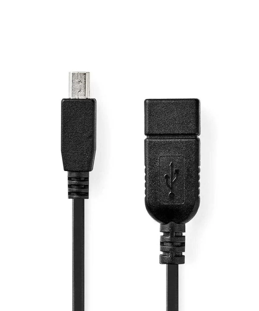 Adaptador Usb 2.0 Mini 5-Pin Macho P/ Usb-A F&ecirc;mea