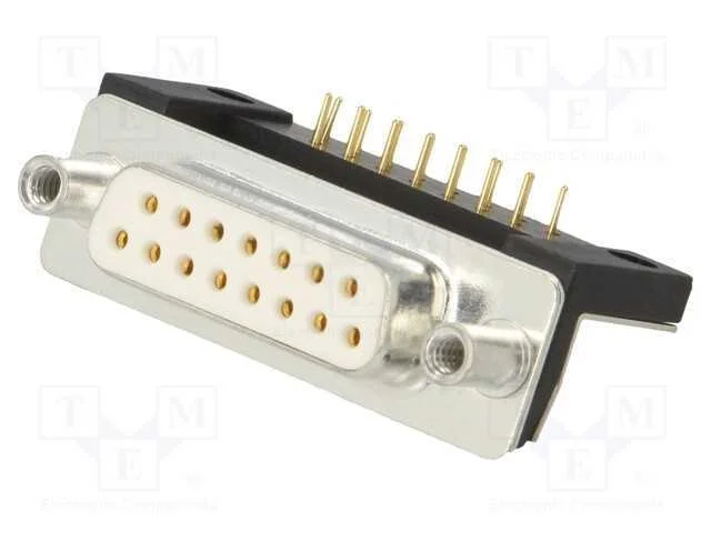 D-Sub; Pin: 15; Tomada; Fêmea; para Painel,Para Pcb; Tht